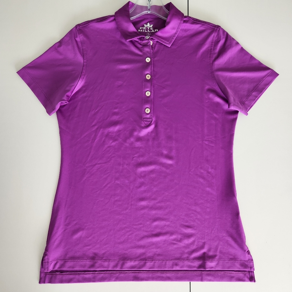 Peter Millar Polo E4 Wicking 50+UPF Women's Polo Short Sleeve Henley Shirt Small - Picture 3 of 11